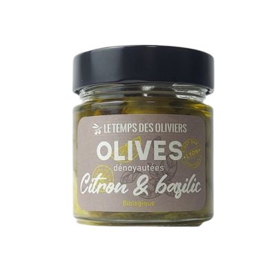 OLIVES COCKTAIL CITRON ET BASILIC BIO 180G